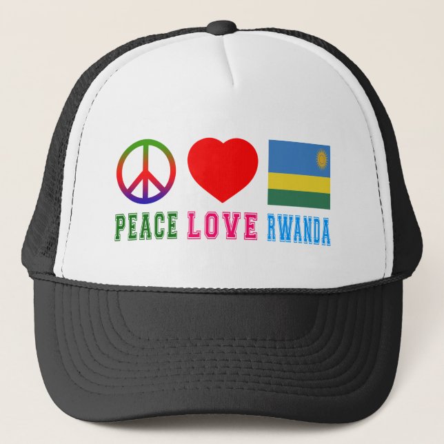 Peace Love Rwanda Trucker Hat (Front)