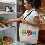 Peace Love Salads Cute Salad Bar Tote Bag<br><div class="desc">Peace Love Salads. A cute salad lover gift.</div>