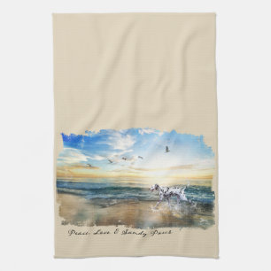 Peace Love & Sandy Paws Dalmatian Kitchen Towel