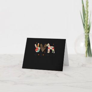 Peace Love Schnauzer Funny Gift Dog Lover Note Card