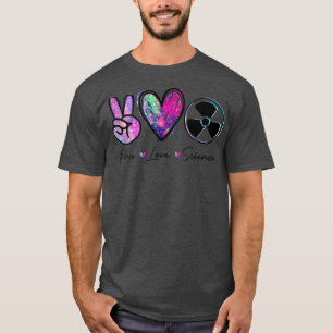 Peace Love Science Funny Teacher Premium T-Shirt