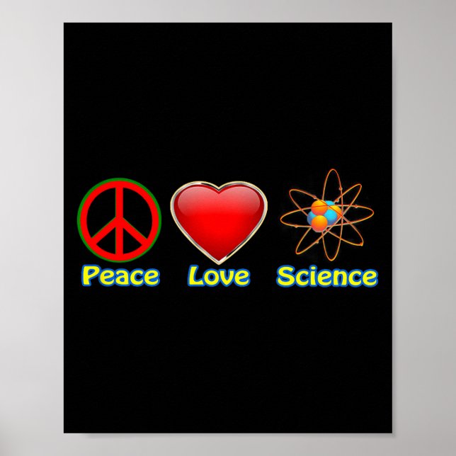Peace Love Science  Poster (Front)