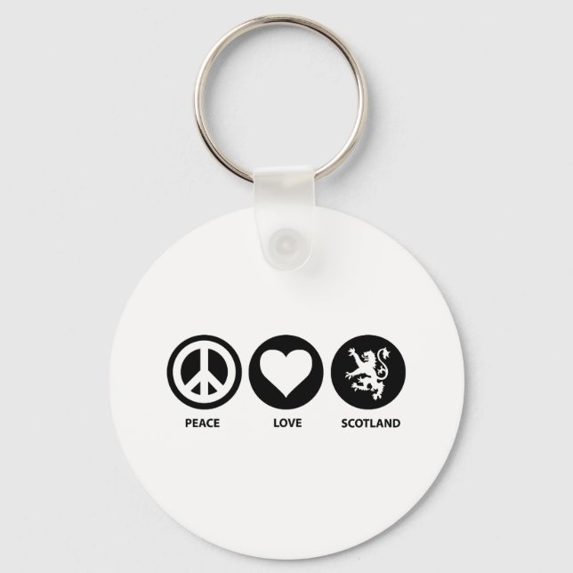Peace Love Scotland Keychain (Front)