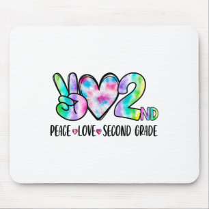 Peace Love Second Grade 2nd First Day Of School Te Mouse Pad