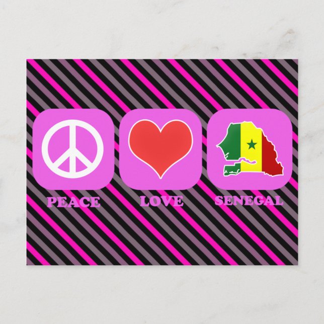 Peace Love Senegal Postcard (Front)
