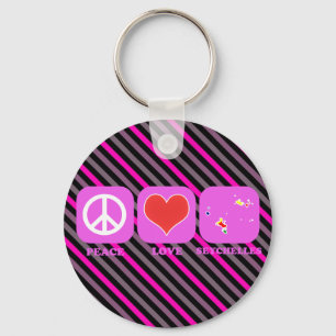Peace Love Seychelles Keychain