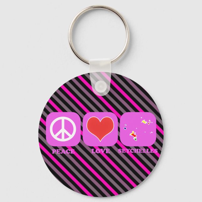 Peace Love Seychelles Keychain (Front)