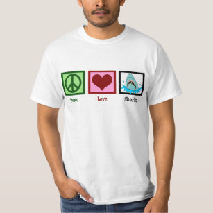 Peace Love Sharks T-Shirt