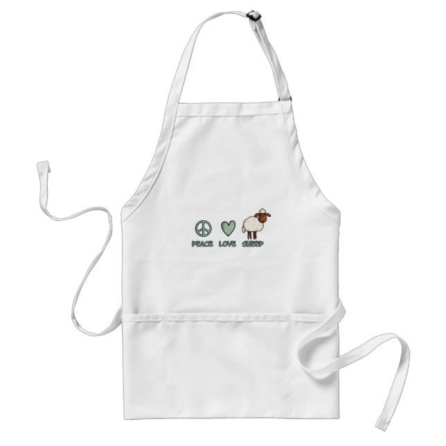 peace love sheep standard apron (Front)