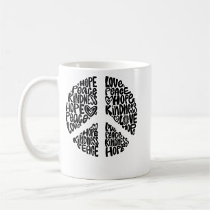 PEACE LOVE Shirt 60s 70s Tie Dye Hippie Halloween Coffee Mug
