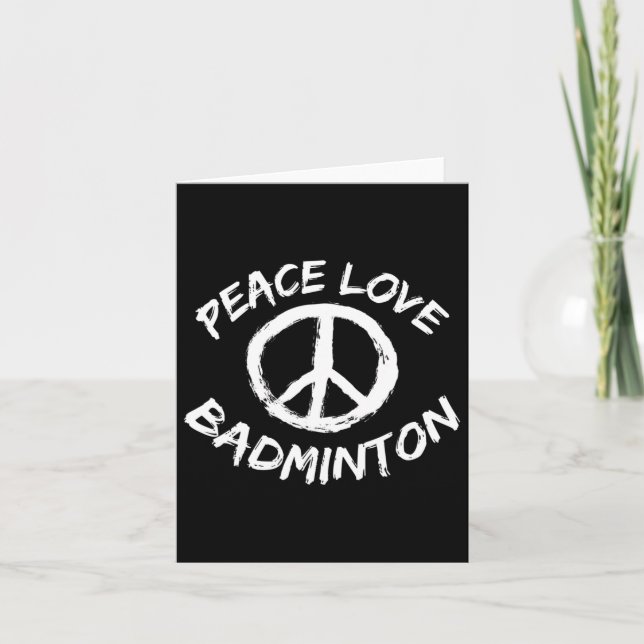 Peace Love Shuttle Saying Outfit Peace Love Badmin Card (Front)