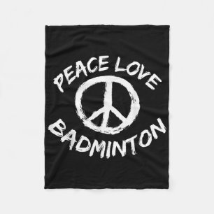 Peace Love Shuttle Saying Outfit Peace Love Badmin Fleece Blanket