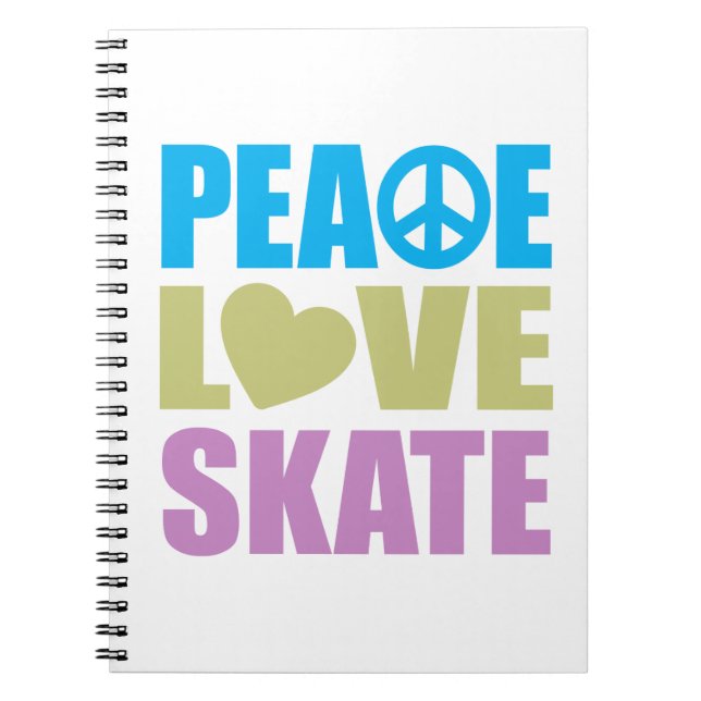 Peace Love Skate Notebook (Front)