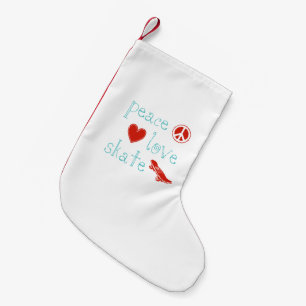 Peace Love Skateboard Small Christmas Stocking