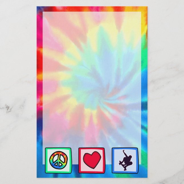 Peace, Love, Skateboarding Stationery (Front)
