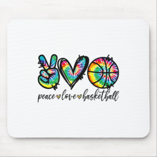 Peace Love Sketll Tie Dye Cute Sketll Lovers Mouse Pad