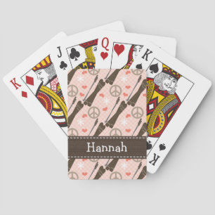 Peace Love Ski Playing Cards