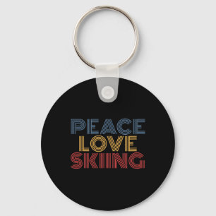 Peace Love Skiing  Keychain