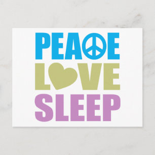 Peace Love Sleep Postcard