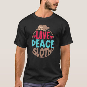 Peace Love Sloth  Men Women Kids Funny Sloth Face T-Shirt