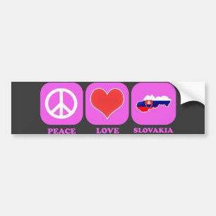 Peace Love Slovakia Bumper Sticker