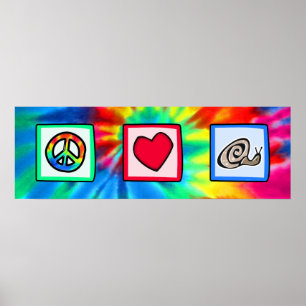 Peace, Love, Snails Poster