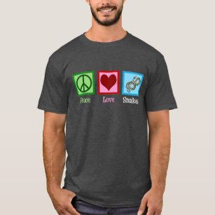 Peace Love Snakes Cute Herpetology T-Shirt