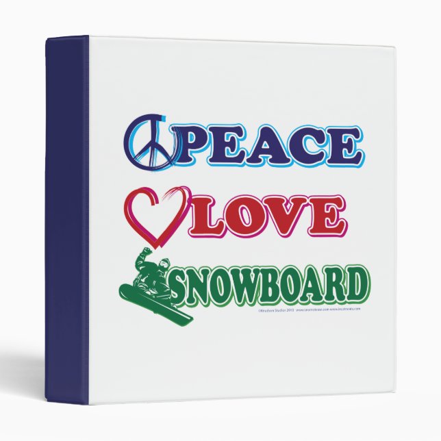 Peace Love Snowboarding Binder (Front/Spine)