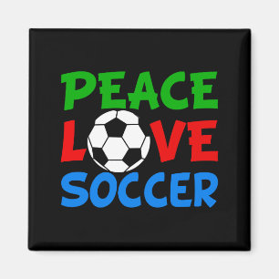 Peace Love Soccer Cute Kids T Shirt  Magnet