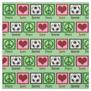 Peace Love Soccer Fabric