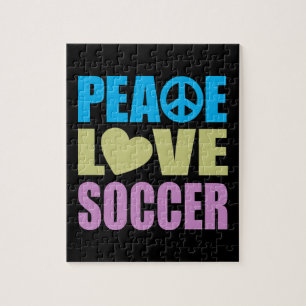 Peace Love Soccer Jigsaw Puzzle