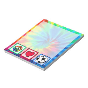 Peace, Love, Soccer Notepad