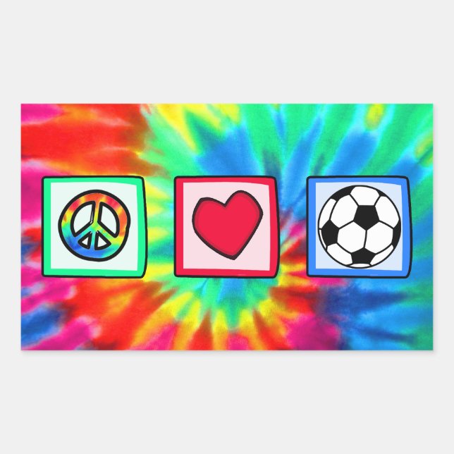 Peace, Love, Soccer Sticker (Front)
