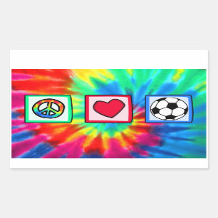 Peace, Love, Soccer Sticker