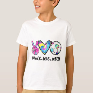 Peace Love Soccer Tie Dye Cute Soccer Lovers  T-Shirt