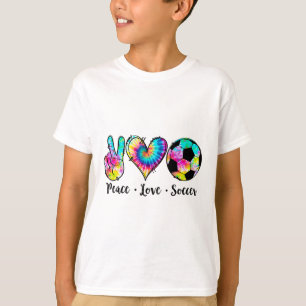 Peace Love Soccer Tie Dye Hippie Soccer Lovers T-Shirt