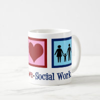 Peace Love Social Work Cute Social Worker
