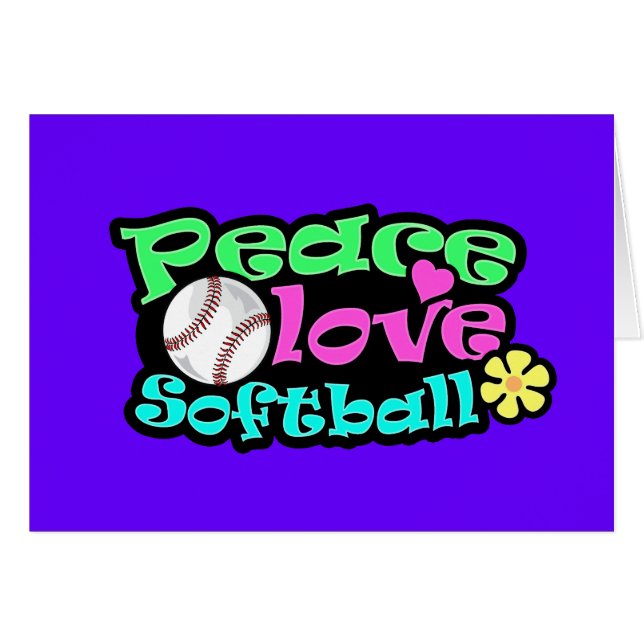 Peace, Love, Softball (Front Horizontal)