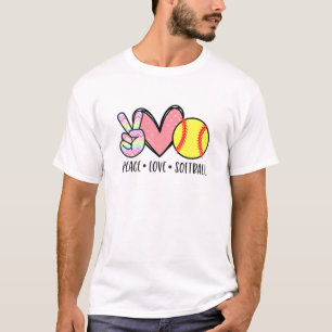 Peace Love Softball Cute T-Shirt