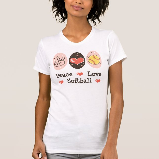 Peace Love Softball Tank Top (Front)