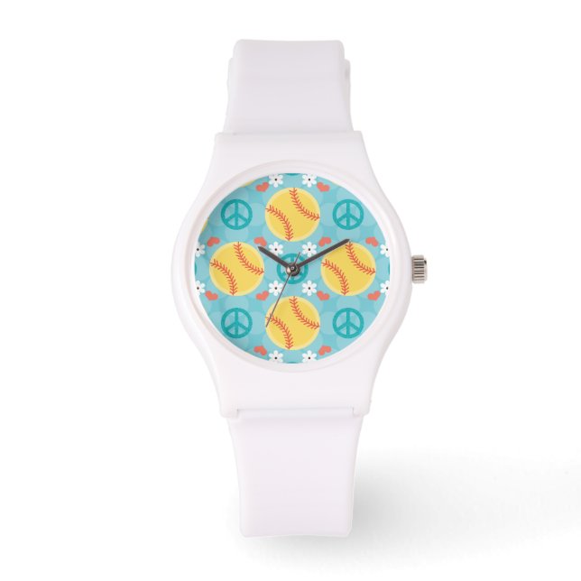 Peace Love Softball Watch (Front)