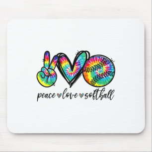 Peace Love Softll Tie Dye Funny Softll Lovers Mouse Pad
