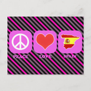 Peace Love Spain Postcard