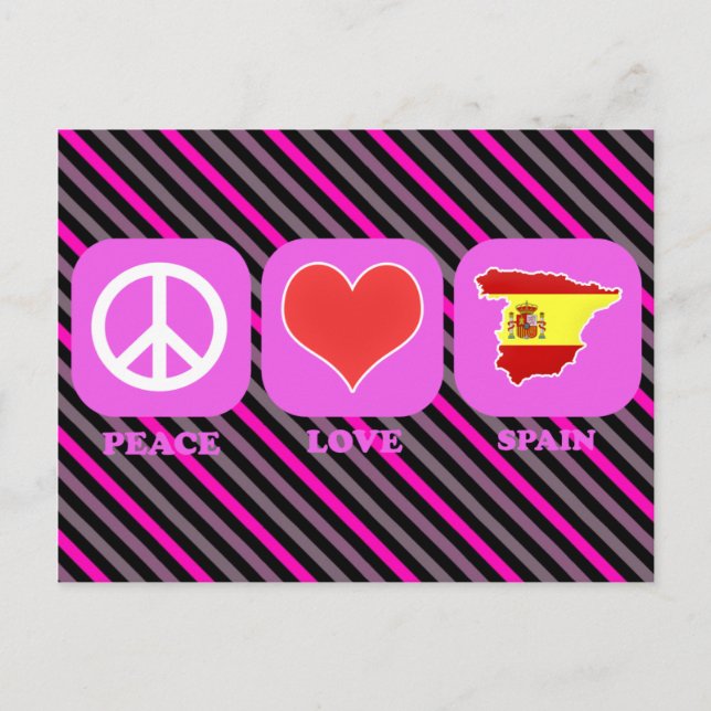 Peace Love Spain Postcard (Front)