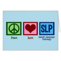 Peace Love Speech Language Pathology Card