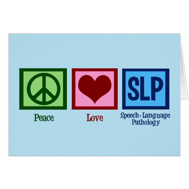Peace Love Speech Language Pathology Card (Front Horizontal)