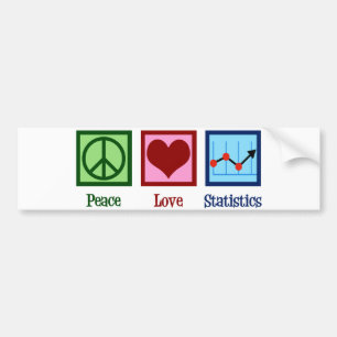Peace Love Statistics Bumper Sticker