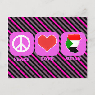 Peace Love Sudan Postcard