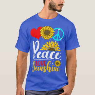 Peace Love Sunshine Sunflower Hippie Sunflower Lov T-Shirt