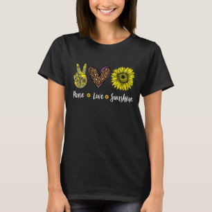 Peace Love Sunshine Sunflower Hippie Sunflower T-Shirt
